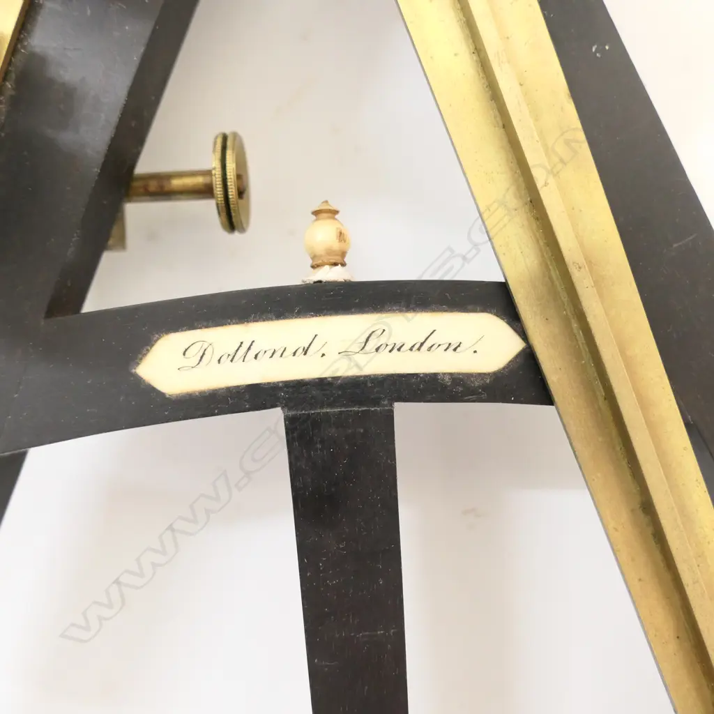 9½-INCH RADIUS EBONY OCTANT BY DOLLAND, LONDON... Image 1++